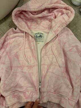 Dairy Boy Pink Hooded Zip-Up Sweater